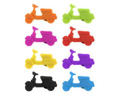 Balvi - Segna Bicchieri Scooter x8 Silicone