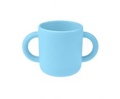 Ravcerol Coppe in silicone per | Tazza di apprendimento con 2 manici facili da impugnare | Bicchiere antiscottatura Bicchiere da allenamento autoalimentato durevole per bambini che bevono in modo
