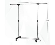 YIN QM Stendibiancheria A Palo Doppio In Acciaio Inox. Movimento Del Piano. Sollevamento Telescopico Articoli Per La Casa,Singlepole