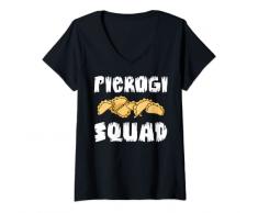 Donna Pierogi Polish Ricette Impastatrice Polonia Maglietta con Collo a V