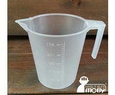 Mister Moby Dosatore Graduato 250 ML Recipiente Misurino Atossico in Plastica Alimentare 5 Pezzi