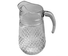 Brocca In Vetro Cristallo effetto acqua caraffa 1,3 L Caraffa in vetro con beccuccio