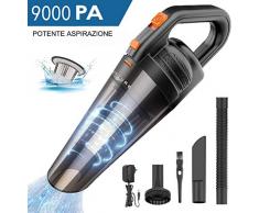Casa 120W 4500PA Aspirabriciole Bagnata e Asciutta con Luce a LED Multifunzione Portatile Aspirapolvere Senza Fili con Filtro HEPA Lavabile per Auto Ufficio Aspirapolvere per Auto