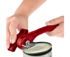 Apriscatole Manuale, Apriscatole antirollio Professionali Senza sfioramento Maneggevole apriscatole in Acciaio Inossidabile a Portata di Mano con manopola Easy Turn