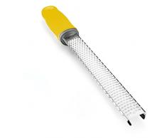 iNeibo Grattugia Formaggio Manuale Grattugia Limone Grattuggiato Formaggio Multiuso Con Manico Ergonomic, Lama In Acciaio Inox Zester Con Coperchio Protettiva Giallo