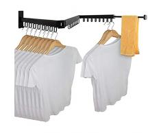 MHCYKJ Stendibiancheria da Parete A Scomparsa Stendino Estensibile per La Lavanderia Stendipanni in Metallo Appesi for Interni Bagno Balcone E AllAperto Decorazione (Size : 3bars)