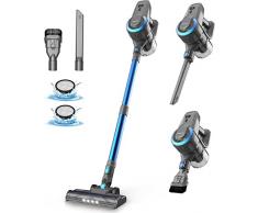 Aspirapolvere senza fili, aspirapolvere ultraleggero 6 in 1, batteria da 2200 mAh fino a 40 minuti di autonomia, potente aspirapolvere portatile per pavimenti duri, moquette, peli di animali domestici