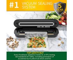 Macchina Sottovuoto per Alimenti Professionale Foodsaver 2 in 1 Sigillatrice Sottovuoto Automatica Portatile Vacuum Sealer Sigillatrice Sottovuoto Alimenti Portatile per Casa e Campeggio