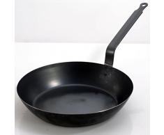 Pentole Agnelli Cofe3006T28 Ferro Padella Lionese Leggera, Grigio, 28 Cm