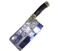 Coltello Coltello da cucina cinese professionale 7CR17MOV. Blade fisso multifunzionale in acciaio al carbonio Forgiato a taglio per tagliare osso e carne cuoco (Color : 7.7 inch Chopping)