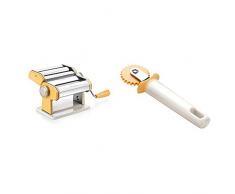 Tescoma 630872 Delicia Macchina Per La Pasta, Acciaio 15 X 19 X 36 Cm & 630021 Rotella Taglia E Chiudi Pasta