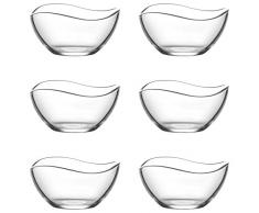 Lav 6 ciotole in vetro da 215 ml Vira, ciotola in vetro per dessert e antipasti