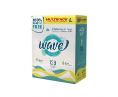 Wave Washing Classic - Il Detersivo in Fogli - 100% PLASTIC FREE - Multipack L - 128 Lavaggi - Made in Italy - Ecologico - Biodegradabile - Compostabile