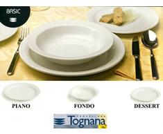 TOGNANA PIATTO FONDO cm.20 PORCELLANA B.CO BASIC TOGNANA