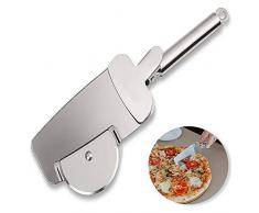 Sinogoods Rotella Tagliapizza, Taglia Pizza Acciaio Inox Rotella Tagliapasta, 4 in 1 Pizza Cutter Ruota, Pala per Pizza, Lavabile in Lavastoviglie