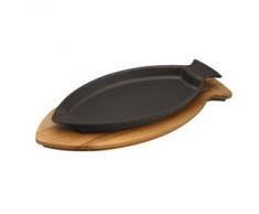 Piatto Pesce Cm 15x25 Con Supporto Ghisa