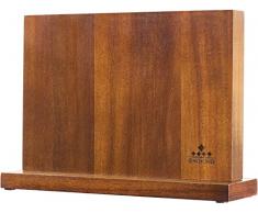 ENOKING Porta Coltelli Cucina, Ceppo Coltelli Doppio Lato Magnetico, Ceppo Coltelli Vuoto, Portacoltelli Premium Magnetico Senza Coltelli - Acacia