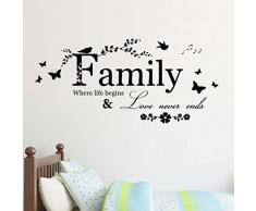 Wall Sticker, DDLBiz® Adesivi Murales, Carta da Pareti "famiglia" Decorazione Murali da Parete