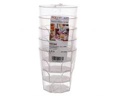 POLOPLAST 5 Bicchieri per Cocktail Trasparenti Lavabili in policarbonato SMMA 330cc