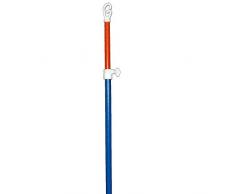 Palo telescopico in metallo resistente per filo stendibiancheria, regolabile, estensione 2,4 m, 1