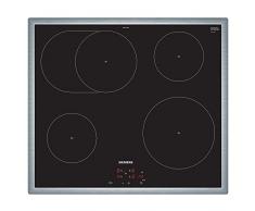 Siemens iQ300 EW645CFB2E - Piano cottura a induzione, 60 cm, design a telaio piatto, 4 zone di cottura a induzione, rilevamento automatico della cottura