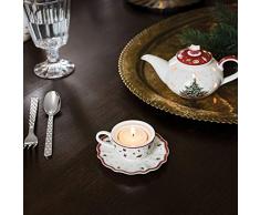 Villeroy & Boch Toys Delight Decoration Lanterna Tazza da Caffè Portacandeline, Bianco/Rosso, 9.8 x 9.8 x 4 cm