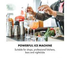 KLARSTEIN Icetender - Macchina Professionale per Ghiaccio, Cubetti di Ghiaccio, Ghiaccio Tritato, 30kg/24h, Capacità 11,5 kg, 78cm, Fabbricatore di Cubetti di Ghiaccio, Acciaio Inox, Argento