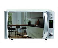 Candy Cmxg25Gdss – Microonde con Grill e app Cook-in, 25 l, 40 programmi automatici, 1450 W, colore: argento
