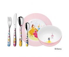 WMF Set posate bimbini Principesse Disney in Acciaio Inox 18/10 Cromargan, set 6 pezzi con Tazza, Piatto, Coltello, Forchetta, Cucchiaio e Cucchiaino