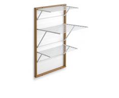 Arredamenti Italia Stendibiancheria da parete KARIM, Legno - Chiudibile - 16 mt stendibili - Finitura Ciliegio Ar-It il cuore del legno