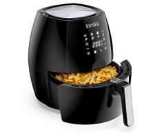 Innsky 5,5 Litri Friggitrice ad aria calda, 8 Funzioni Preimpostate, Ricettario Plurilingue, 1700W Multifunzionale Friggitrice senza olio con Touch Screen LCD, Senza BPA&PFOA