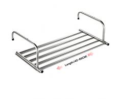 ANEWSIR Stendino Allungabile Stendino da Balcone/Termosifone, Stendibiancheria da Parete in Acciaio Inox, Stendino Piccolo Appeso Estensibile (Lunghezza: 42-66 cm)