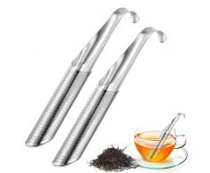 2 Pezzi Infusore per Tisane,Riutilizzabile Filtro Te Colino da Tè in Acciaio Inossidabile Filtro The Infusione con Gancio per Tè Sfuso, Spezie, Rosa, Perfetto da Appendere alla Tazza