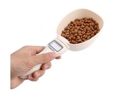 Bilancia per alimenti per animali domestici, cucchiaio dosatore elettronico per alimenti per animali domestici, strumento per misurare il cibo per cani e gatti, bilancia digitale per cucchiai da cucin
