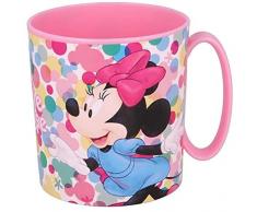Tazza Bicchiere in plastica 350ml per Microonde con manico Bambini colazione BPA-free (Disney Minnie)