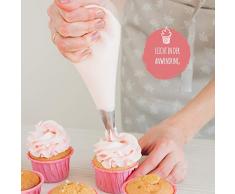 INT!Rend 100 sac a Poche USA e Getta - Sacapoche Professionale per Dolci Monouso per Decorare Torte, Cupcake - con Pinza di Chiusura Inclusa