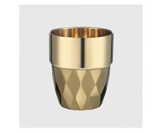 Tazza da caffè 304 tazza dacqua in acciaio inossidabile per uso domestico anticaduta per bambini Bocca tazza gargarismi bere tazza (C) (grigio)