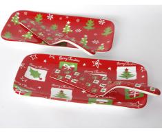 Idea Natale: Piatto Vassoio rettangolare natalizio per panettone - torta - dolce - decoro abete