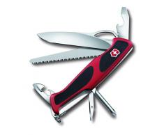 Victorinox, coltellino svizzero Ranger Grip 78, 12 funzioni, lama bloccabile a una mano, colore rosso/nero