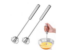 Titolo: 2 frusta semiautomatica, frusta in acciaio inox, utensili da cucina per la cottura, frusta tipo push, adatta per miscelare frusta e mescolare