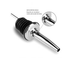 BESTOMZ Confezione da 12 In Acciaio Inox Beccuccio Conico Liquore Bottiglia Versatore Tappo Versatore Salvagoccia