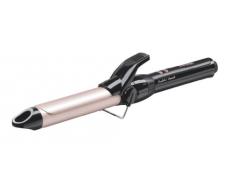 BaByliss C325E Ferro Arricciacapelli da 25mm, Satin Touch, 10 temperature, Supporto integrato, Nero e rosa