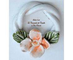 Anello portatovaglioli - Segnaposto - Idea Bomboniera - Linea Fiore - Handmade - Le Ceramiche del Castello - 100% Made in Italy