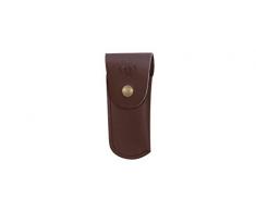 Cudeman Fodero di Skay per coltello pieghevole 631-C in pelle marrone, pelle y cuoio di alta qualità per la caccia, pesca, Sopravvivenza e regalo bushcraft + Portabottiglia