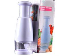 SZYZ Tritacipolle Manuale Multifunzione Tritatutto per Aglio Pressatura Affettatrice per Verdure Bianca