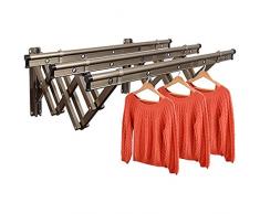 MHCYKJ Stendibiancheria da Muro per Lenzuola Stendipanni in Metallo Stendino Estensibile per La Lavanderia Poco Ingombrante – doro (Size : B)