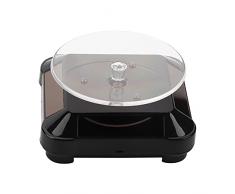Ausla Espositore Rotante con Luce LED, Espositore Rotante Motorizzato a 360 Gradi per Mostre di Prodotti Fotografici, Gioielli, Orologi, Modelli 3D, Torte, Diametro: 9 Cm(Nero)