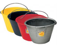 Maurer - Secchio Per Muratore In Pvc Colore Rosso Misura 34 Cm