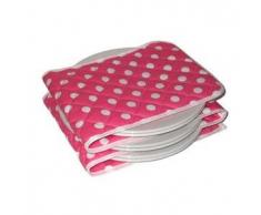 Hot Ideas Scaldapiatti Elletrico - Rosa e Bianco Pois (Spina Elletrica Europea)