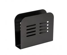 WENKO Portatovaglioli Baco, supporto per tutti i tovaglioli più comuni, ideale per tovaglioli di carta con decorazioni varie, realizzato in metallo verniciato a polvere nero, 15 x 12,5 x 4 cm